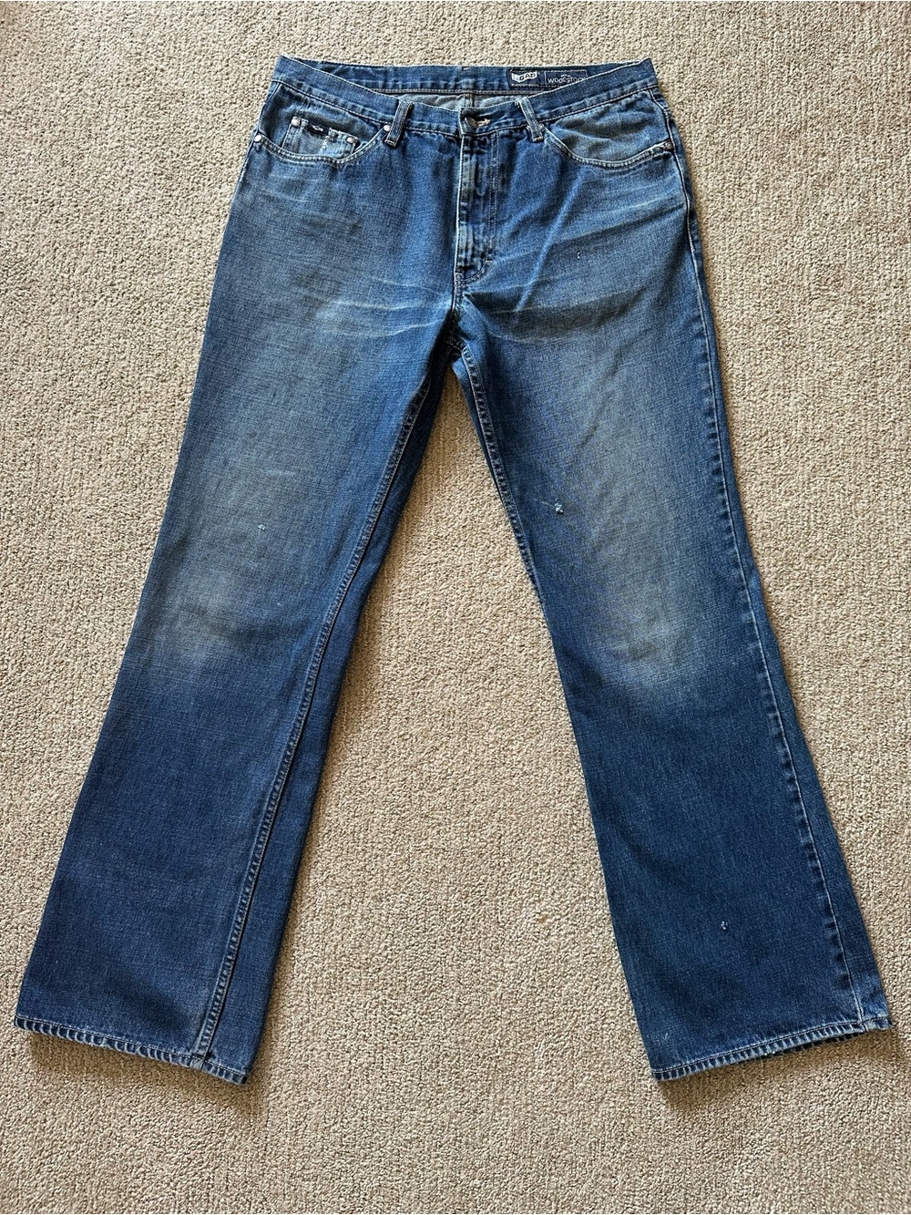 Vtg GAS Woodstock Thrashed Mens Jeans Italian Denim Y2K Grunge Boho 90’s